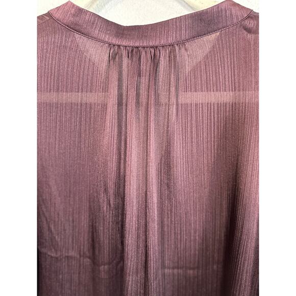 Banana Republic Rich Purple Sheer Blouse, Size M (petite) - Picture 6 of 10